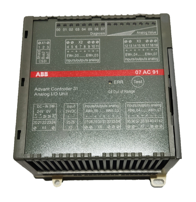 07AC91 GJR5252300R0101 ABB AC31 Modul I/O Analog 8AC 24VDC AC U/I 12bit+Sign