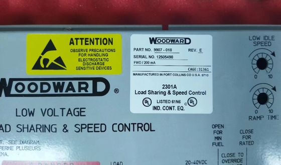 Woodward 9907-018 Forward Acting Speed Control Seri 2301A