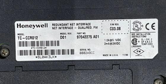 TC-CCR012 Honeywell Redundant Net Interface Module Dalam stok