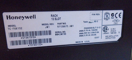 TC-FXX132 Honeywell Experion 13 Slot Chassis Rack Untuk Modul PLC Di stok