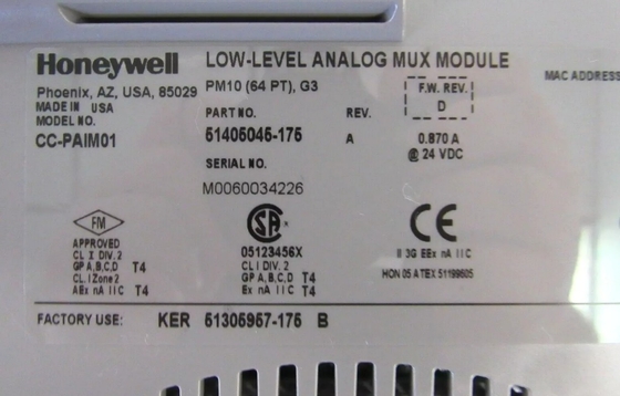 CC-PAIM01 Honeywell Modul Mux IOTA Tingkat Rendah Modul Mux Analog