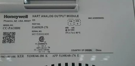 CC-PAOH01 Modul Output Analog Honeywell Hart Modul PLC Bagian DCS