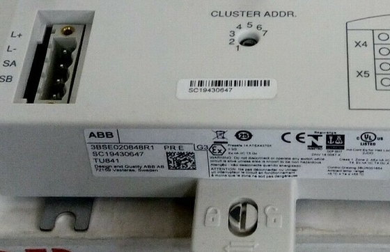 ABB TU841 3BSE020848R1 Termination Unit Support untuk I/O non-redundant