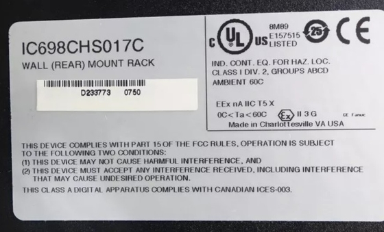 IC698CHS017 GE PACSystems RX7i Racks 17 Slot Front And Rear Mount CPU Dan Konfigurasi I/O