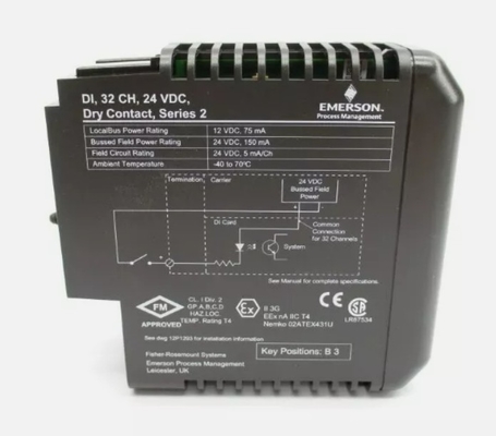 KJ3203X1-BA1 Emerson Di 32-channel 24 VDC Kartu Kontak Kering