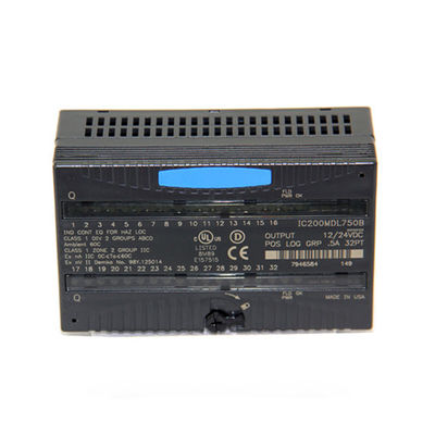 IC200MDL750 GE Fanuc PLC VersaMax Modul Output Logika Positif 12/24VDC POS Logika Dikelompokkan 5A 32PT