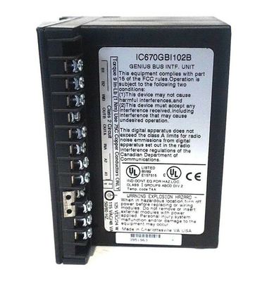 IC670GBI102 GE Fanuc GE Field I/O 120Vac/125Vdc Unit Antarmuka Bus Genius Bertenaga General Electric